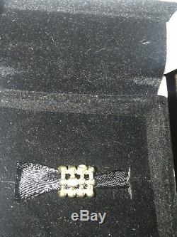 Authentic 14k Gold Pandora Diamond Matrix Charm Beautiful With Box
