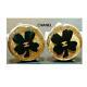 Authentic Chanel Vintage Earrings Gold Clip Clover Black Cc Used Ca0042