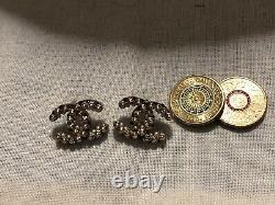 Authentic Chanel CC Earrings limited edition hard to find