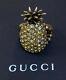 Authentic Gucci Crystal Studded Pineapple Cocktail Ring Sz M