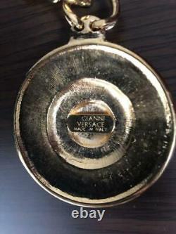Authentic Gianni Versace Medusa Pendant Necklace Gold Belt Vintage Rare