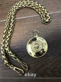 Authentic Gianni Versace Medusa Pendant Necklace Gold Belt Vintage Rare