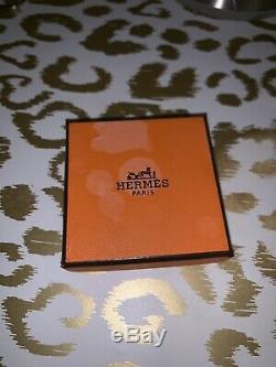 Authentic Hermes Pop H Enamel Earrings Rose Gold With Orig Box Beautiful Cond