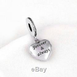Authentic PANDORA-Charm My Beautiful Wife Forever Always 925 Ale Pandora Pouch