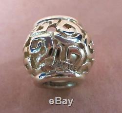 Authentic Pandora Amazing 14k Gold Bead #750464 Charm Beautiful Elegant F/sh