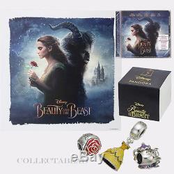 Authentic Pandora Beauty & the Beast Gift Set includes 3 Charms, CD & Litograph