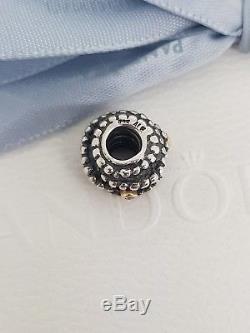 Authentic Pandora Entangled Beauty Two Tone Charm With Diamonds 790277D Retired