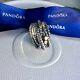 Authentic Pandora Silver 14k Gold Diamond Entangled Beauty Ring Size 52 #190242d