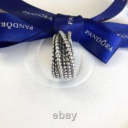 Authentic Pandora Silver 14k Gold Diamond Entangled Beauty Ring Size 56 #190242D