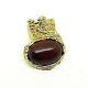 Authentic Ring Yves Saint Laurent Ysl Arty Oval Bordo Wine Red Size 7