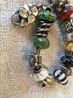 Authentic Trollbeads Pandora Bracelet/20 beads/1 Stopper /Circus Elephant