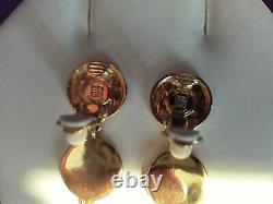 Authentic Vintage Givenchy Dangle Drop Logo Earrings Beautiful