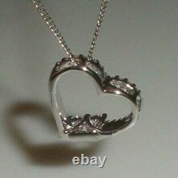Awesome Round Cut Simulated Diamond Forever Heart Pendant 14k White Gold Plated