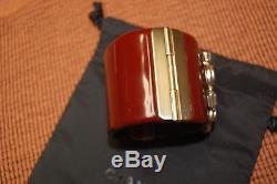 BEAUTIFUL, CLASSIC CUFF bracelet, Burgundy/brown