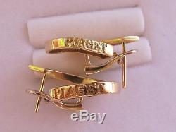 BEAUTIFUL PIAGET EARRINGS YELLOW SOLID GOLD 18K (750) LADY WEIGHT 9.9gr