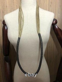 BRUNELLO CUCINELLI LONG MONOLI & Leather Necklace. BEAUTIFUL New with Tag