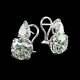 Beautiful 2 Ct Round Cut Simulated Diamond Stud Earrings 14k White Gold Finish