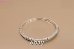 Beautiful 8.00 Ct Round Cut VVS1/D Diamond Bangle Bracelet 14k White Gold Finish