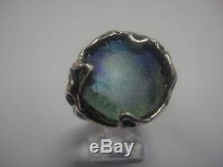 Beautiful 925 Sterling Silver Ancient Roman Glass Ring Custom Size 5