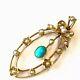 Beautiful Antique 15ct Gold Turquoise & Pearl Lavaliere Drop Style Pendant
