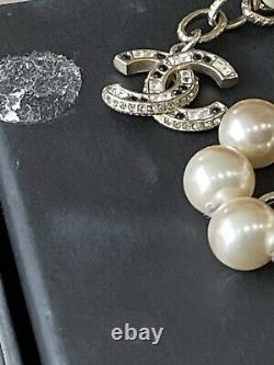 Beautiful Authentic Chanel CC Graduated Faux Pearl & Diamanté Bracelet Wedding