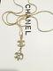 Beautiful Chanel Cc Long Chain Necklace, Long Pendent, Rose Gold Plated