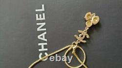 Beautiful Chanel Cc Long chain Necklace, long pendent, rose gold plated