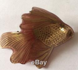 Beautiful Collector Lea Stein gold series limited edition exotic fish. Rare