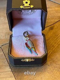 Beautiful Colorful Juicy Couture Parrot Bracelet Charm Rare Gold W Crystals