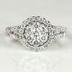 Beautiful! Diamond Cluster Halo Engagement Ring Right Hand Fashion 1.00 Tcw 14k