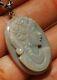 Beautiful Genuine Australia Solid Opal Carved Cameo Silver Pendant 26cts