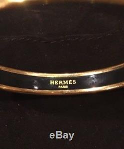 Beautiful Hermes Gold Tone Enamel Fish and Coral motif bracelet 2.5 in diameter