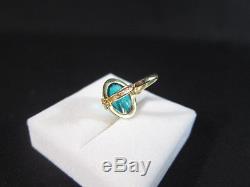 Beautiful Italian 14ct. Yellow gold finger ring with reverse glass cameo