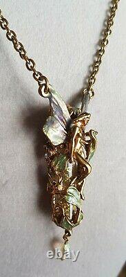 Beautiful Kirks Folly Fairy Dust Glitter Bottle Long Necklace Pendant Rare