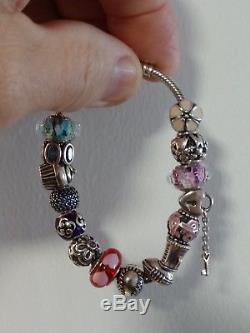 Beautiful Ladies Pandora bracelet and charms