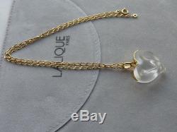 Beautiful Lalique Entwined Crystal Heart Necklace