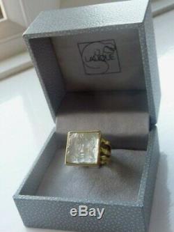 Beautiful Lalique Masque De Femme Crystal Ring UK size K