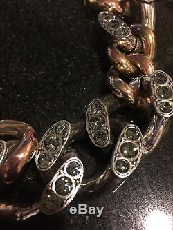 Beautiful Lanvin crystal chain link necklace Gourmette Made in France