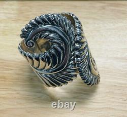 Beautiful Large Taxco E. D. P. Sterling Silver Clamper Style Bracelet