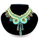 Beautiful Michal Negrin Colourful Fabric Crystals Necklace Unique