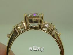 Beautiful New Diamonique 14k Gold Approx. 2.5 Ctw Cz Engagement Ring! Sz 9