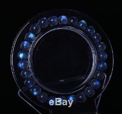 Beautiful Quality Natural Moonstone Blue Light Crystal Beads Bracelet 7.5mm
