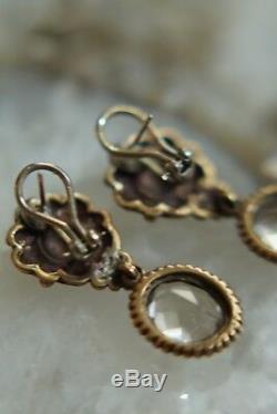Beautiful Stephen Dweck Bronzed Tourmalinted Quartz Earrings For Pierced Ears
