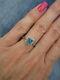 Beautiful Tacori Blue Diamond Plat Engagement Ring Style #2502pr5.5