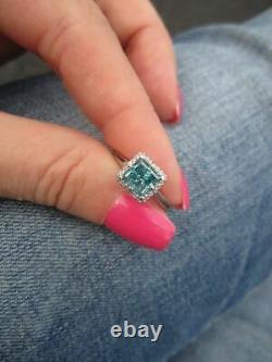 Beautiful Tacori Blue Diamond Plat Engagement Ring Style #2502PR5.5