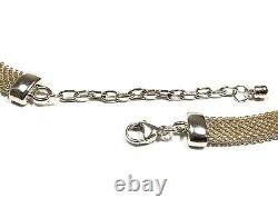 Beautiful Thick Ladies Sterling Silver CZ Necklace Signed ESPO