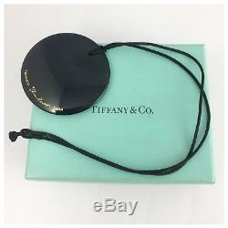 Beautiful Tiffany & Co Elsa Peretti Round Pendant In Black Lacquer Rrp £245