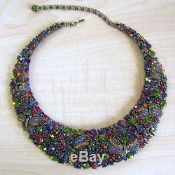 Beautiful Unique Heidi Daus Dragonfly Necklace with Colorful Stones