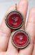 Beautiful Vintage Collectible Trendy Earrings With Glass Cameo Intaglio. Extazia