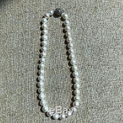Beautiful White Pearl Necklace Mikimoto Mizuki Style